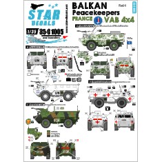 1/35 Decals for Balkan Peacekeepers #4 France VAB & VAB Sanitaire, UNPF/UNPROFOR and IFOR