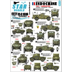 1/35 Decals for Indochine #1 - Armoured Cars White Scout Car, Humber SC, Panhard 178