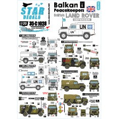 1/35 UN, IFOR, SFOR Markings for Balkan Peacekeepers #5 British Land Rover