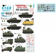 Decals for 1/35 Generic Lebanese Tanks & AFVs Unit Markings Part.4