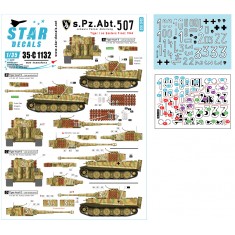 Decals for 1/35 s.PzAbt. 507 Tiger I on Eastern Front 1944