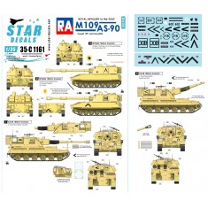 Decals for 1/35 Gulf War RA (Royal Artillery) British M109 91, AS-90 Howitzer in Iraq 03