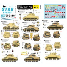 Decals for 1/35 Sherman Mk II in 1942 - British Sherman Tanks in North Africa
