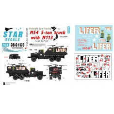 Decals for 1/35 Vietnam Gun Trucks #1 US M54 5-ton Truck with M113 "THE LIFER"