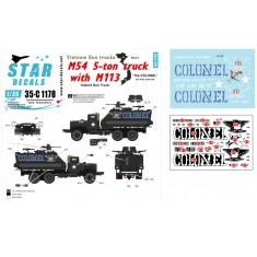 Decals for 1/35 Vietnam Gun Trucks #3 US M54 5-ton Truck with M113 "THE COLONEL" (blue)