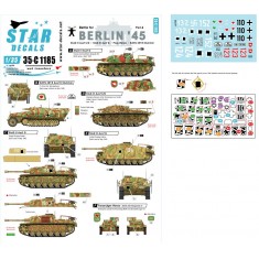 Decals for 1/35 Berlin #4 SdKfz 251/9 Stummel, StuG III Ausf G, Borgward PzJg Wanze 