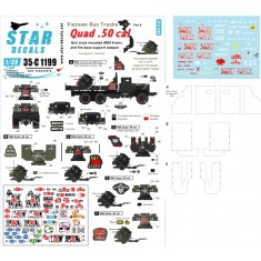 Decals for 1/35 Vietnam Gun Trucks #6. Quad .50 cal Quad .50s "Bounty Hunter"