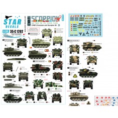 Decals for 1/35 CVR(T) Scorpion #2. Spain, Nigeria, Togo, Chile, Venezuela, Honduras