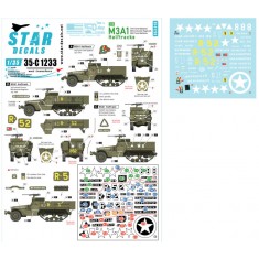 Decals for 1/35 US M3A1 Halftracks. 75th-D-Day-Special. Normandy and France in 1944