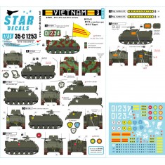 Decals for 1/35 Vietnam ARVN # 3. M113 in South Vietnam Army