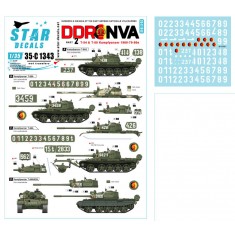 Decal for 1/35 DDR-NVA #2. East Germany - T-54/55 60-80s Large Numbers, National Insignia