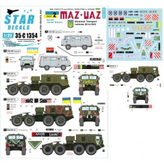 Decals for 1/35 War in Ukraine #2 Ukrainian Transport Vehicles 2014-2022