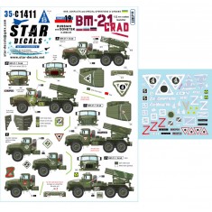 1/35 BM-21 Grad Decals - Russian and Donetsk Forces, War in Ukraine #19 (2022-23)