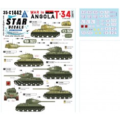 1/35 War in Angola Decal #1 - T-34/85. MPLA/FAPLA in 1970-80s