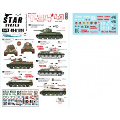 Decals for 1/48 Soviet T-34 m/1943 Tanks 1943-44
