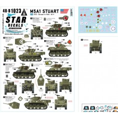 1/48 US M5A1 Stuart Decal, NW Europe in 1944-45