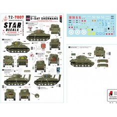 1/72 British D-Day Shermans Decal - Mk I, Mk I Hybrid, Mk II and Mk III, Normandy
