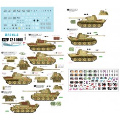 Decals for 1/72 SS-Panthers (2) 2. SS-Das Reich & 3. SS-Totenkopf Ausf D/A/G