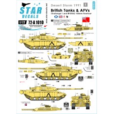 1/72 Decals for Desert Storm 1991 #1 - British Tanks and AFVs