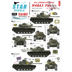 1/72 Decals for 69th Armoured Regiment M48A3 Patton in Vietnam