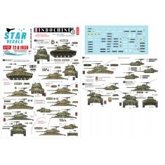 Decals for 1/72 Indochine #3: M24 Chaffee/Bison. 1er RCC. in Dien Bien Phu, RICM ...