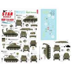 Decals for 1/72 US M4A1 Sherman. 75th-D-Day-Special.Normandy and France in 1944