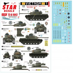 Decals for 1/72 Vietnam ARVN # 1. M24 Chaffee, M41 Walker Bulldog and M48A3 Patton