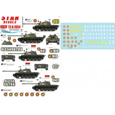 Decals for 1/72 Vietnam Vol.4 - NVA North Vietnamese T-54 Tank Markings