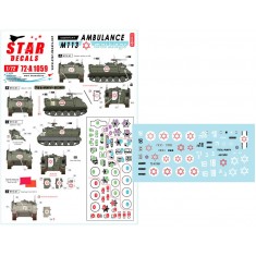 Decals for 1/72 Israeli AFVs Vol.4 - M113 Ambulance Markings IDF in Lebanon 1978 & 1982