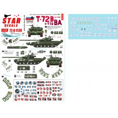 Decals for 1/72 War in Ukraine # 8. Russian T-72B (obr 1989) and T-72BA in 2022