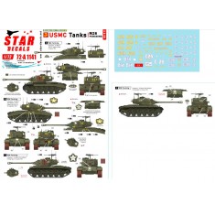 Decals for 1/72 Korean War # 2. USMC M26 Pershing.