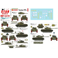 Decals for 1/72 Korean War # 3. USMC M46 Patton.