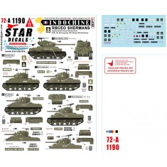 1/35 Indochine Decal #6 - R.B.C.E.O. Shermans M4/MA1/M4 Composite/M4(105mm)/M4A1E8(76mm)
