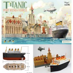 Titanic Q Ship (L: 150mm, H: 90mm, W: 48mm) w/Port Scene & Vehicle