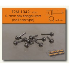 0.7mm Ball Cap Type Hex Flange Rivets (20pcs)