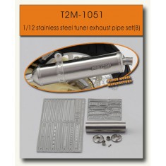 1/12 Stainless Steel Tuner Exhaust Pipe Set (B)