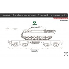 1/35 Jagdpanther G1 (early) w/Zimmerit & Schwerer Plattformwagen Type Ssys
