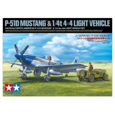 1/48 North American P-51D Mustang & 1/4 ton 4x4 Light Vehicle