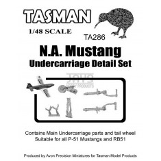 1/48 P-51/RB51 Mustang Undercarriage Detail Set (white metal)