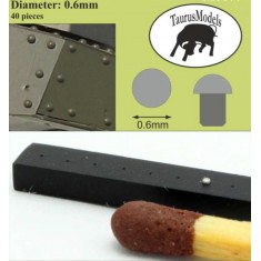 Bolts w/Hexagonal Nuts (Diameter: 0.6mm, 40pcs)