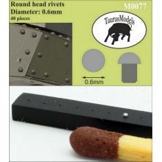 Round Head Rivets (40pcs, Diameter: 0.6mm)