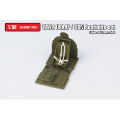 1/32 WWII USAAF/USN Fabric Seatbelts Type No.1 (Beige colour, 2 Sets)