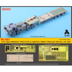1/72 US M983A2 Tractor & M870A1 Semi-Trailer Detail Set for Modelcollect kits