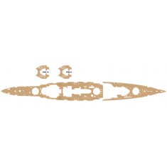 1/700 IJN Haruna Wooden Deck for Fujimi kit