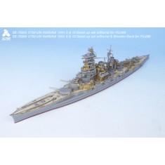 1/700 IJN Haruna 1944. 6 & 10 Detail-up Set w/Gun Barrel & Wooden Deck for Fujimi kit