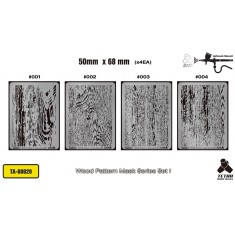 Wood Pattern Mask Series Set I (50mm x 68mm, 4pcs)