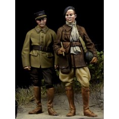 1/35 WWII French Tank Crewman & NCO (resin,2 figures)
