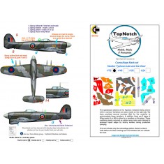 1/32 Hawker Typhoon (Car Door and Bubble top) Camo Masks