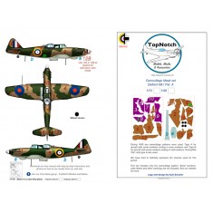 1/48 Boulton Paul Defiant Mk1 Pattern A Camo Masks