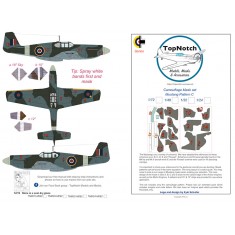 1/48 P-51B Mustang Pattern C Camo Masks